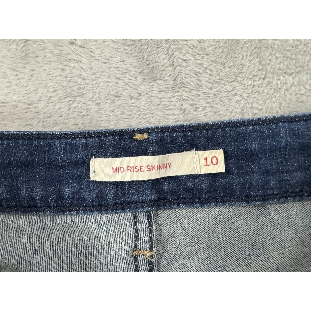 Levis Jeans Womens W30 L30 Skinny Comfort Stretch Whiskered Mid Rise Dark‎ Blue - Picture 4 of 16